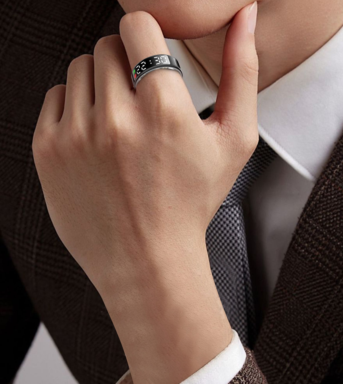 SOODDS Smart Ring 3 with Display Screen Heart Rate Blood Oxygen Sleep Monitor